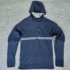 Smartwool Intraknit Merino Tech 1/4 Zip Men’s Large Hoodie Performance Navy Blue