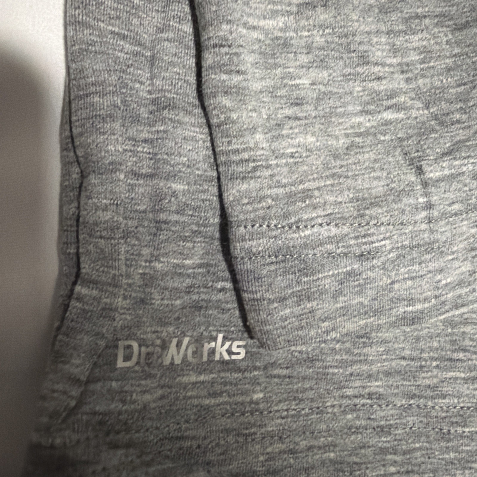 Athletic Works DriWorks Long Sleeve Gray Shirt UP Logo MI Sz S Mens New gallery