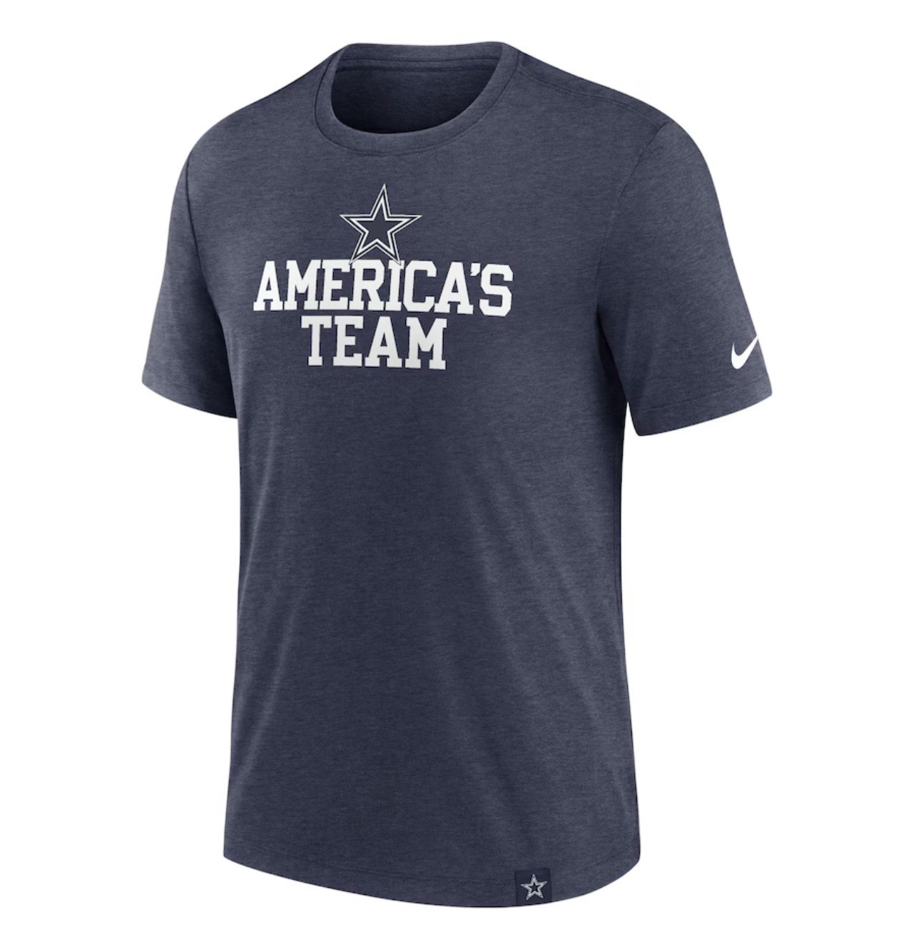 NFL Dallas Cowboys Nike Blitz Tri-Blend T-Shirt Men’s Large Heather Navy gallery