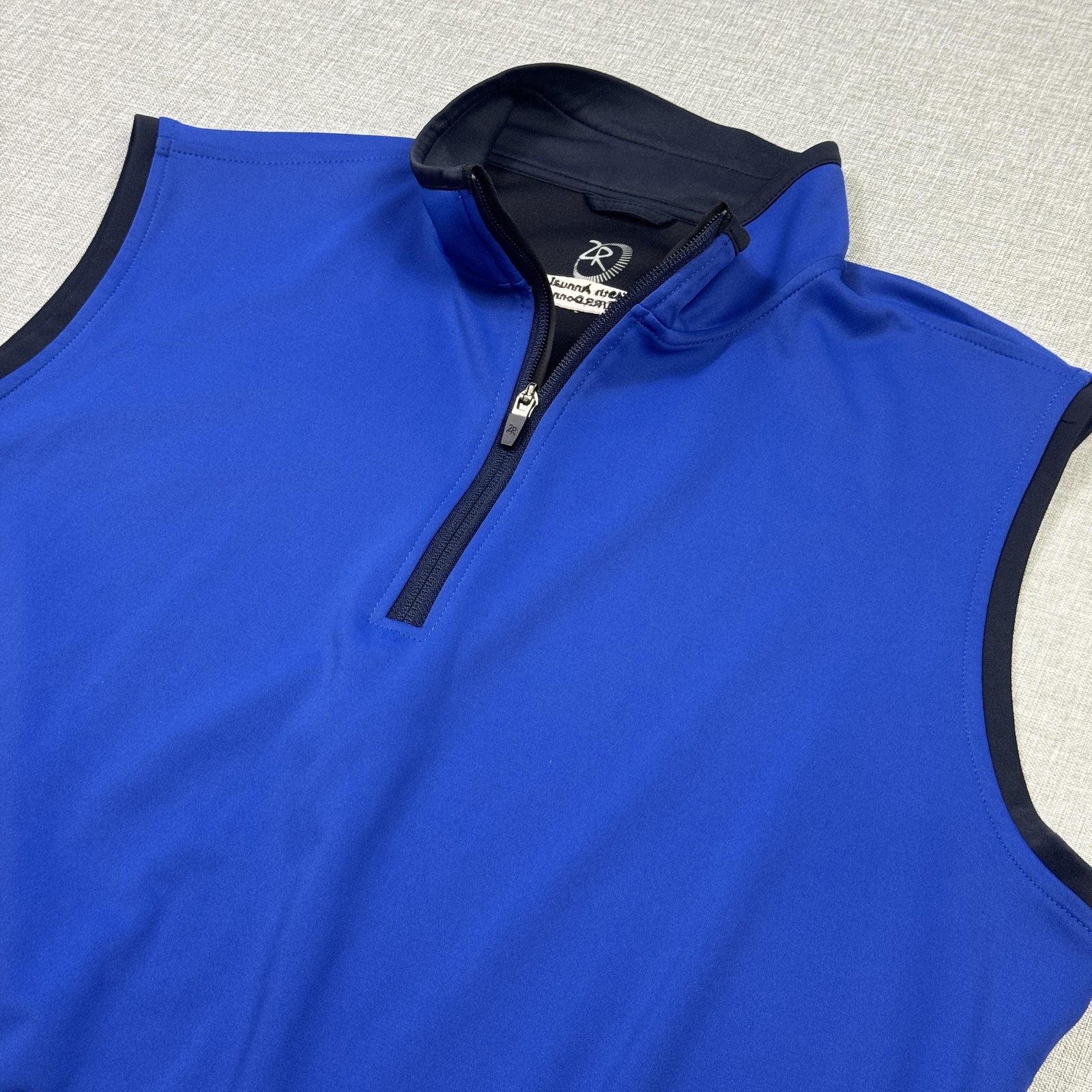Zero Restriction 1/4 Zip Golf Vest Pullover Mens L Blue Sleeveless Performance gallery