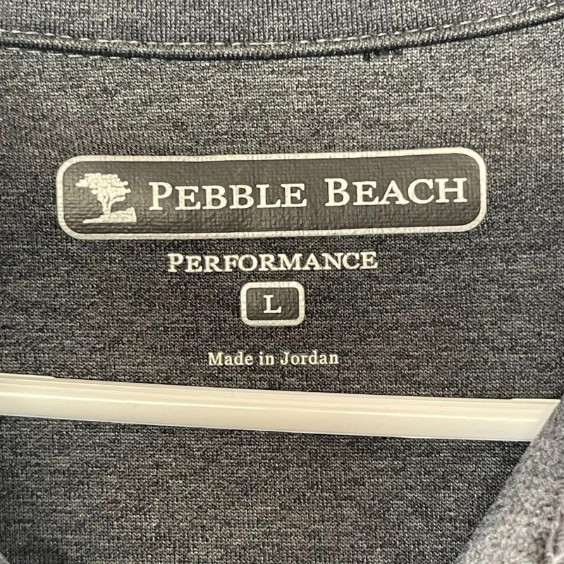 Pebble Beach Pullover Mens Large Gray 1/4 Zip Lightweight Performance Golf Top gallery