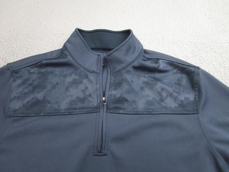 Pebble Beach Pullover Mens Medium Blue Dry-Luxe Performance 1/4 Zip Golf sweater gallery