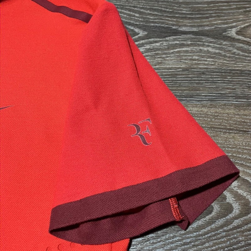 ROGER FEDERER RF 2014 Shanghai Basel ATP Finals Nike Tennis Polo Shirt size L gallery