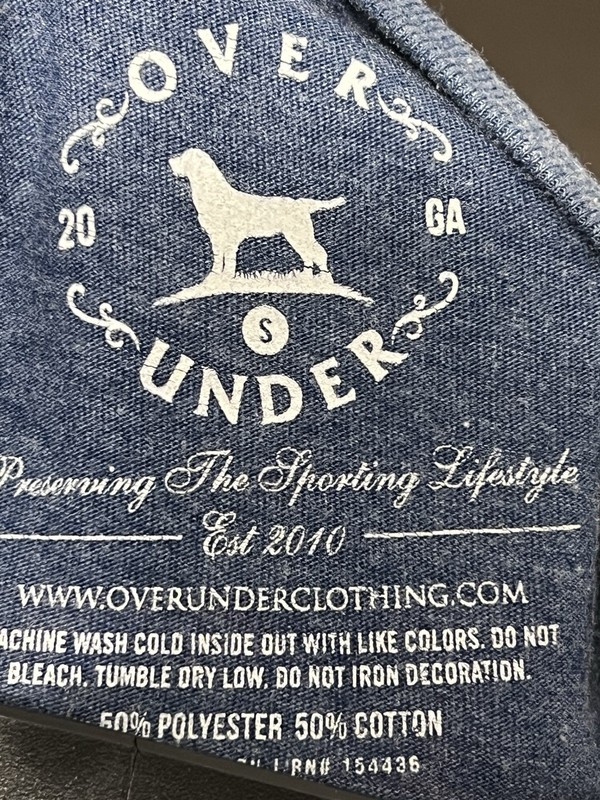 Over Under Short sleeve pocket t-shirt blue Small mens preppy hunting C6 gallery