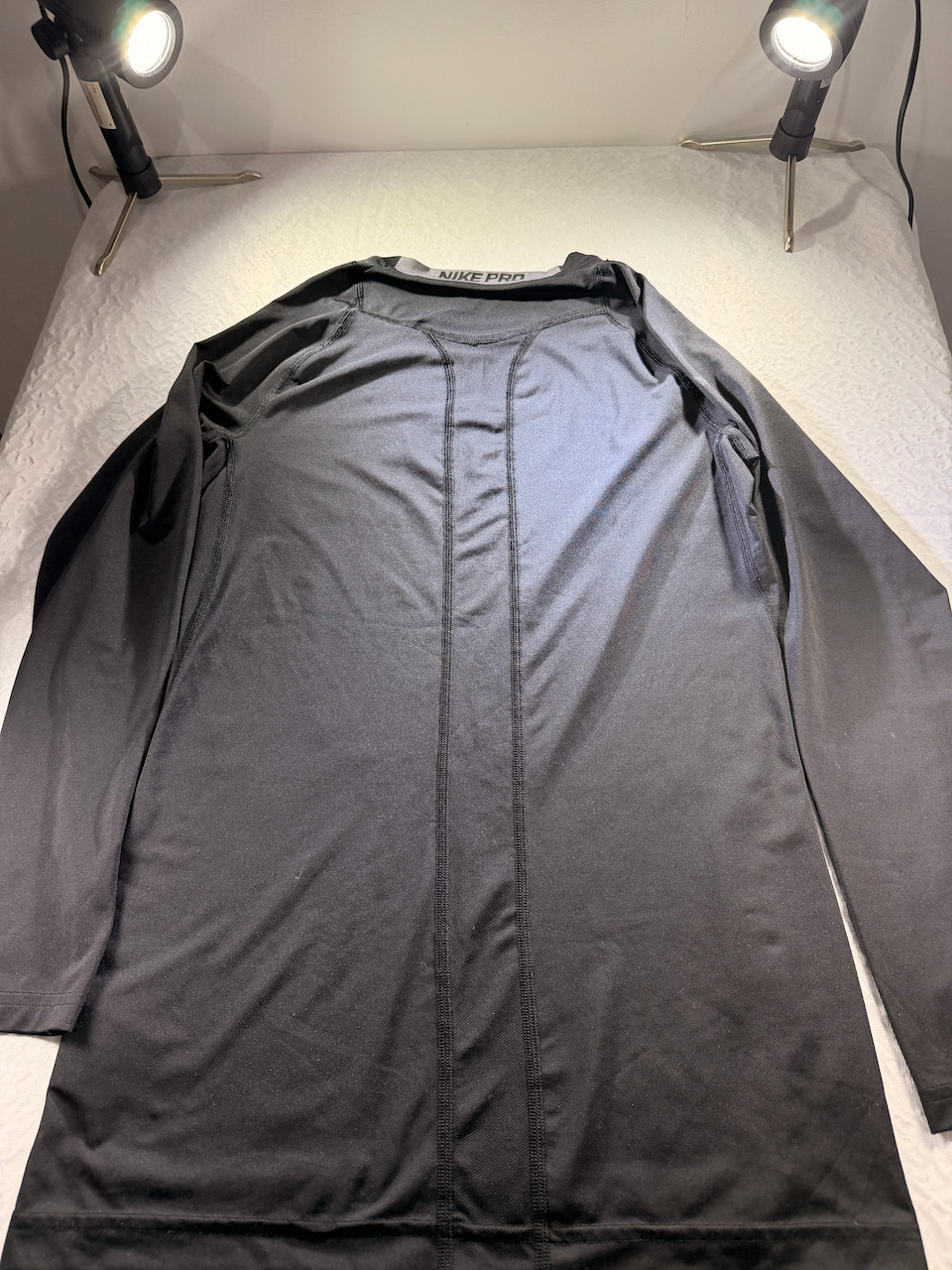 Nike Pro DRI-FIT Compression Long Sleeve Crew Neck Shirt Black Men’s L gallery