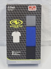 Athletic Works Men’s Crewneck Cotton T-Shirts Size Medium 38-40 3-Pack Multi M