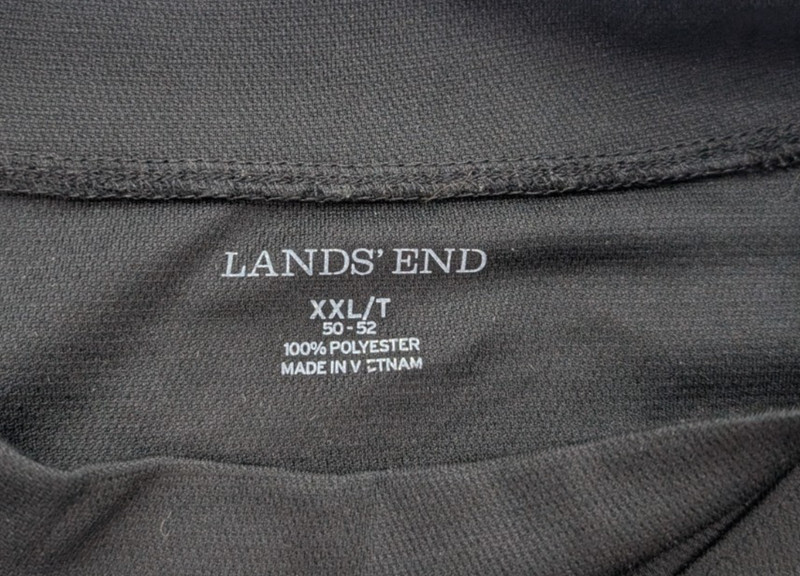 Lands' End Men's Athletic Shirt Size XXL / T 50-52 Black Long Sleeve gallery