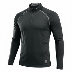Nike Pro 1/4 Zip Long Sleeve Training Top Mens Medium Black Dri Fit Running Gym