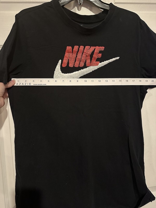 Nike Sportswear Crew Shirt Men's Short Sleeve Black/University Red/White Large gallery