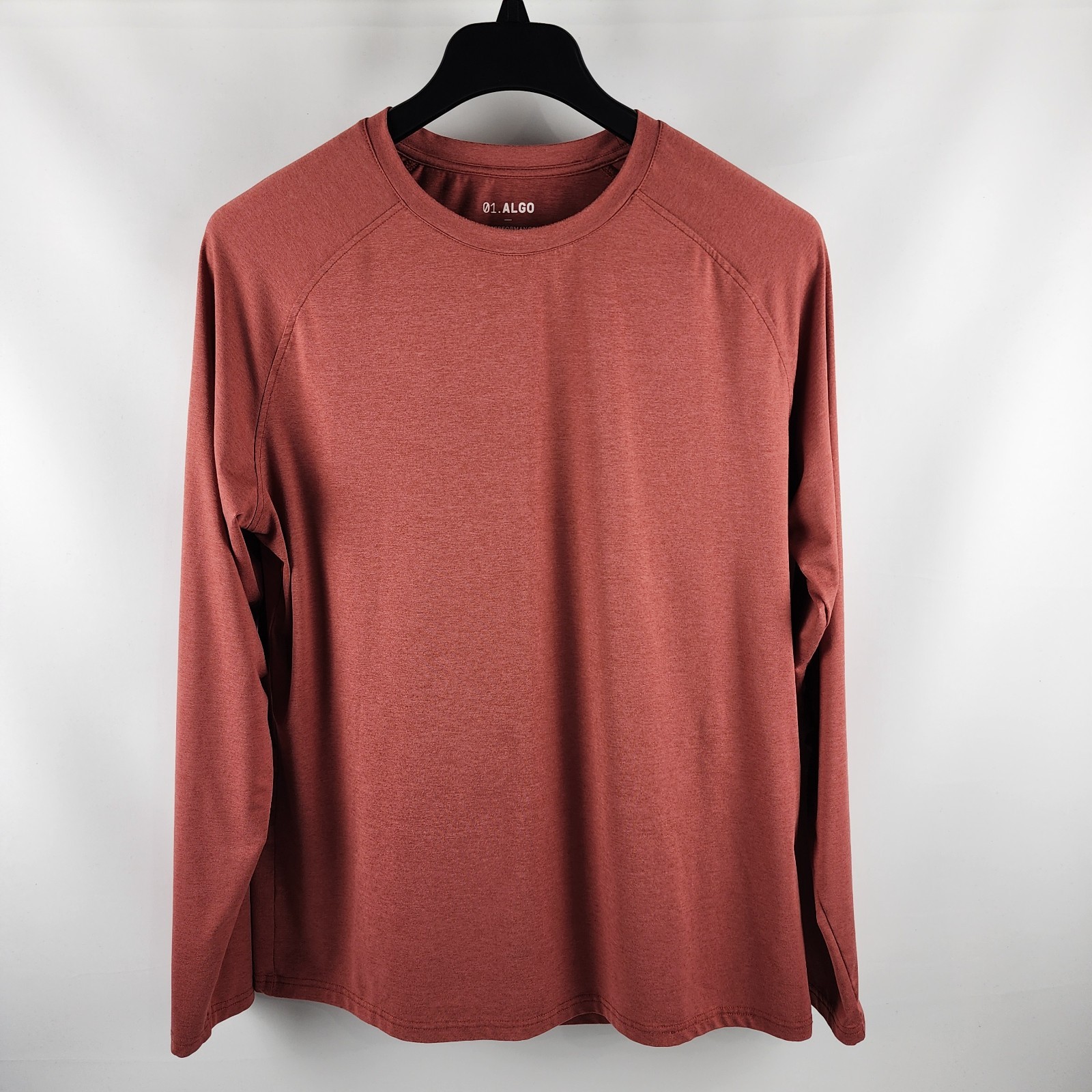 01.Algo Shirt Mens Large Rust L/S Performance Crewneck gallery