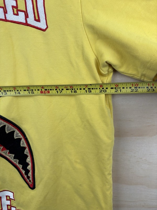 Hudson Outerwear We Killed Ape We Get Money Hoodie Short Sleeve Yellow Blue XL gallery