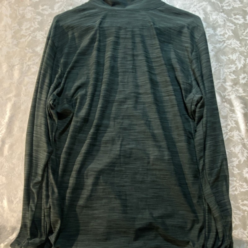 Nike Men's Gray Long Sleeve Athletic Fit Pullover Mock Neck 1/4 Zip Dri-FIT gallery