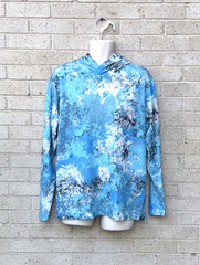 Habit Solar Factor UPF 40 Mens Medium Blue Veil Camo Fishing Hiking Pre Owned