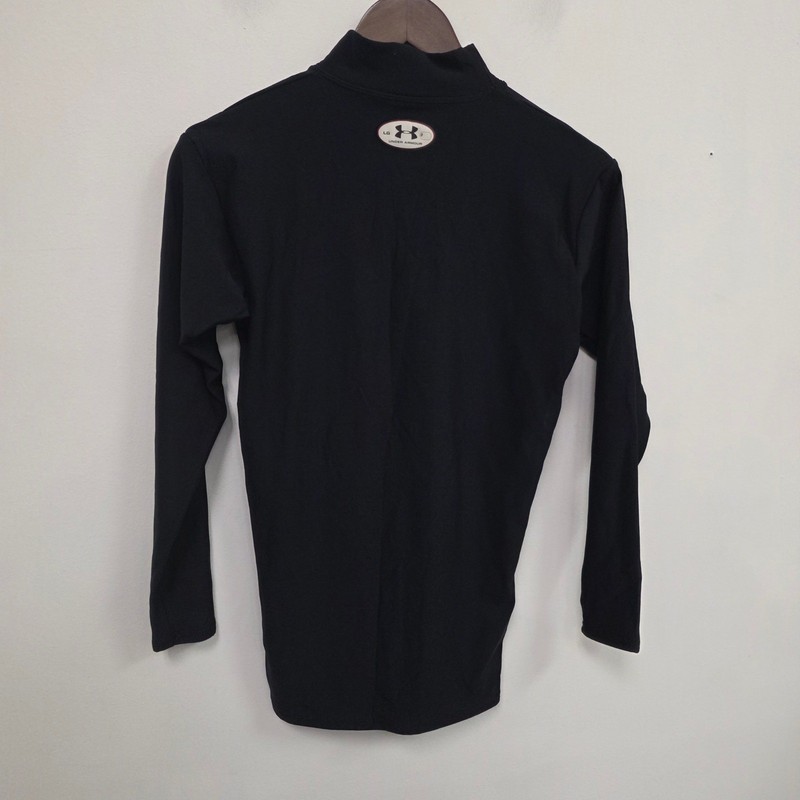 Under Armour Mens Large Mock Neck Long Sleeve Compression Shirt Black USA Sports gallery