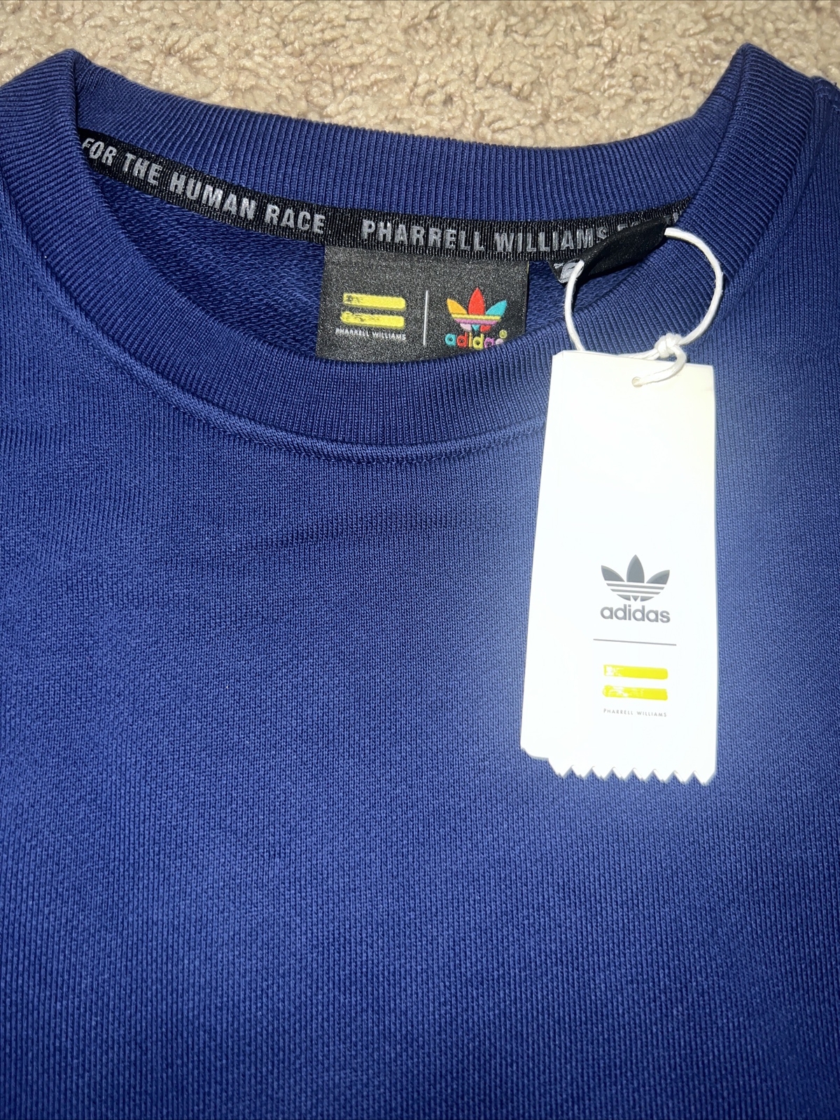 Adidas Pharrell Williams Humanrace Crew Sweatshirt Navy Blue Men's XL H58306 gallery