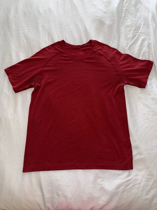 Men’s Lululemon Metal Vent Tech Short Sleeve 2.0 Dark Red / Savannah Large gallery