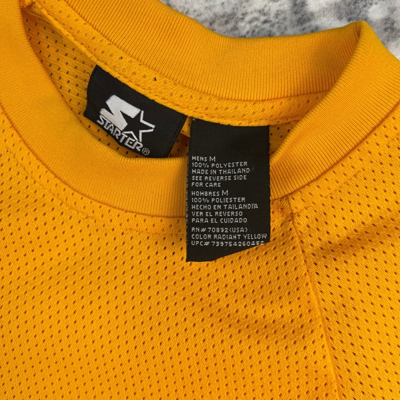 Starter Men Medium Orange Mesh Athletic Jersey Solid Blokecore Sportif Retro gallery