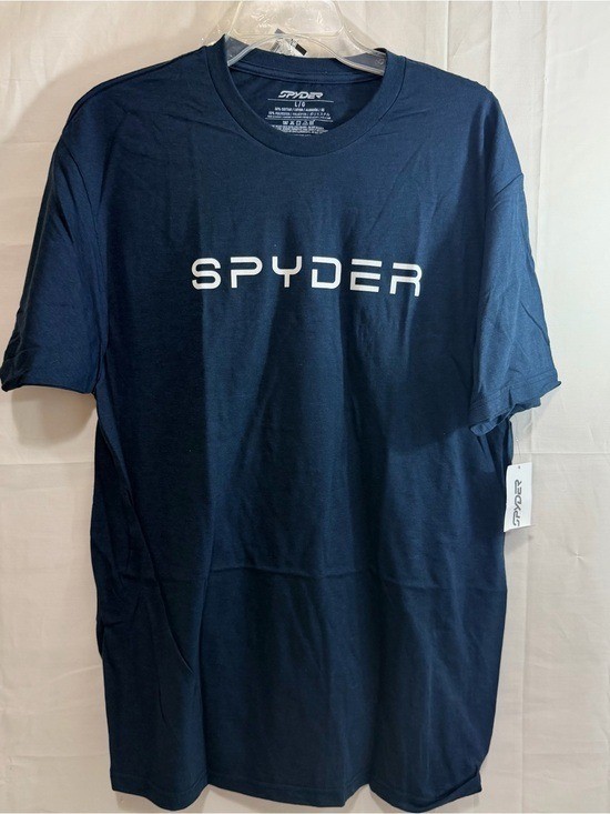 Spyder Mens Slalom Short Sleeve Heather T-Shirt Blue Large