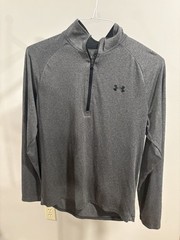 Under Armour Quarter Zip Pullovers Men’s Medium Lot of 2 Blue Gray Polyester