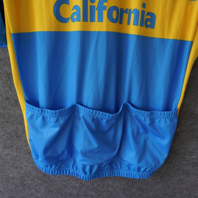 Hincapie Men 2XL Club Cycling Jersey Amgen Tour Of California 2010 Blue Polyeste gallery