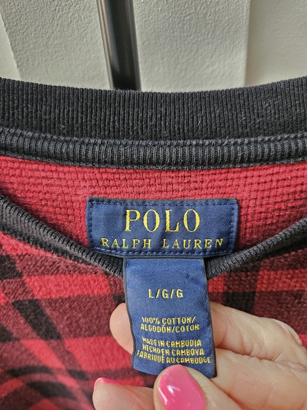 Polo Ralph Lauren Men's or ladies Long Sleeve top Size Large sku 130 gallery