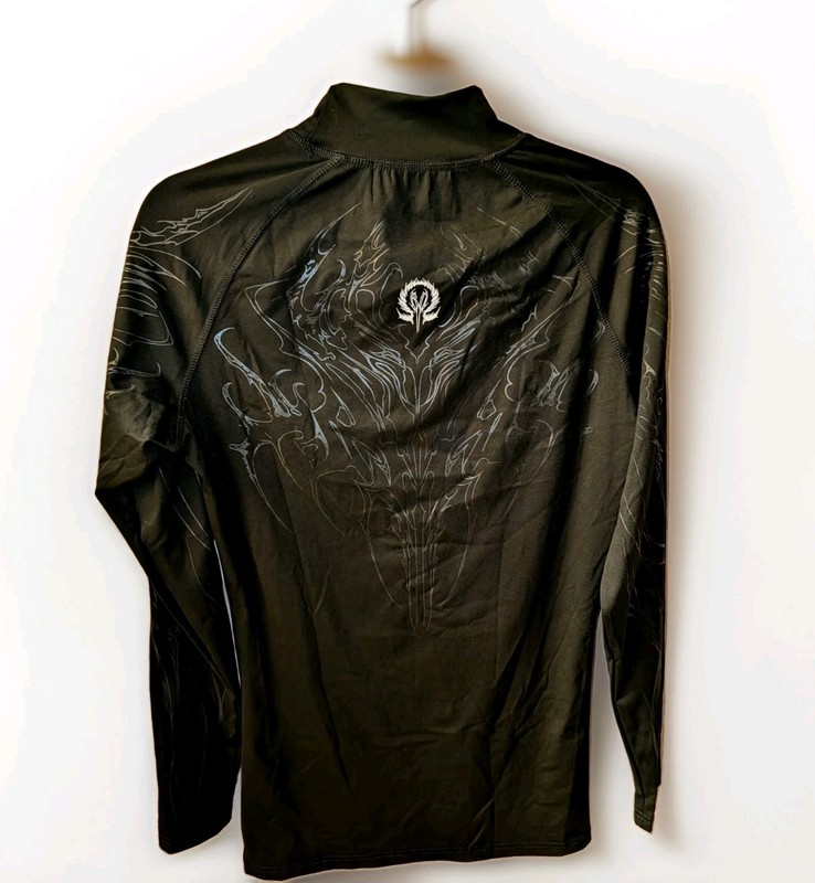 Breathe Divinity Men's Compression Mock Neck Long Sleeve Graphic Tee M gallery