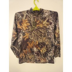 Mossy Oak T shirt Mens Medium Camo Long Sleeve Break Up Field Staff Vapor Rise