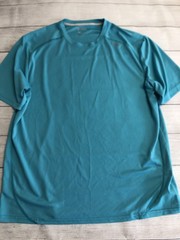 Reebok Shirt Mens XL Blue Short Sleeve Athletic Performance Training Tee Top
