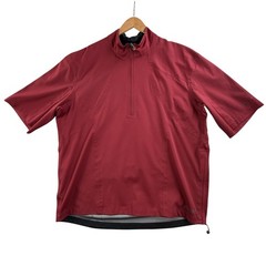 Vintage Nike Golf Pullover Men XL Red Storm-FIT 1/4 Zip Short Sleeve Rain Jacket