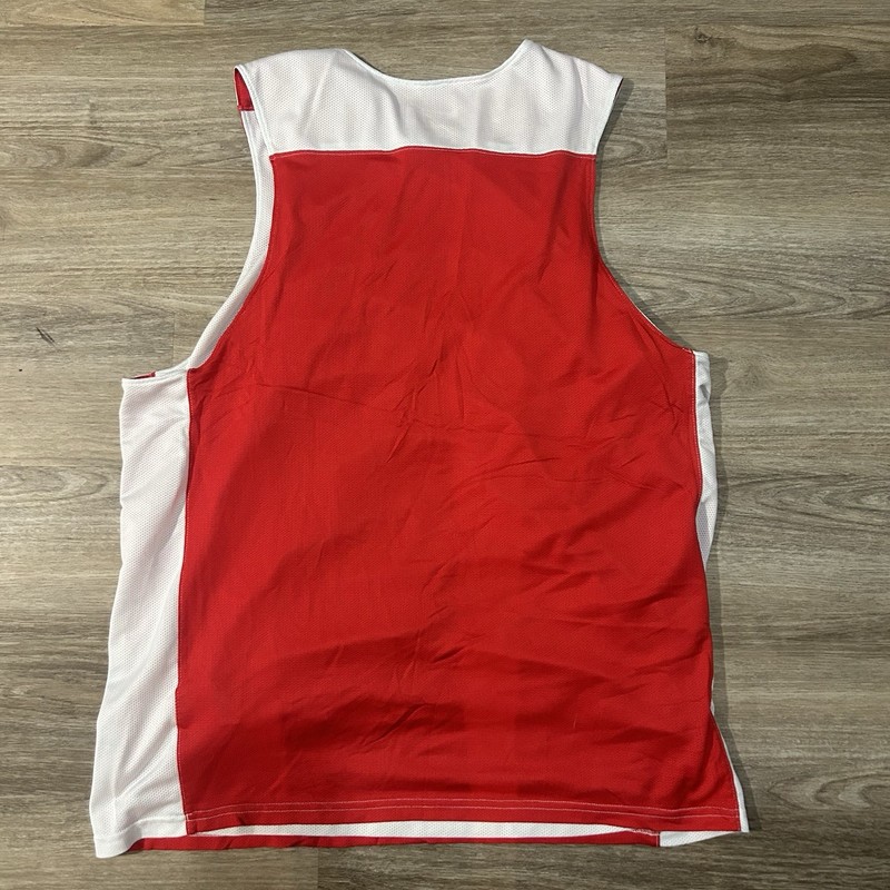 Nike Vintage 90s Reversible Practice Jersey Red Grey Swoosh Logo XL gallery