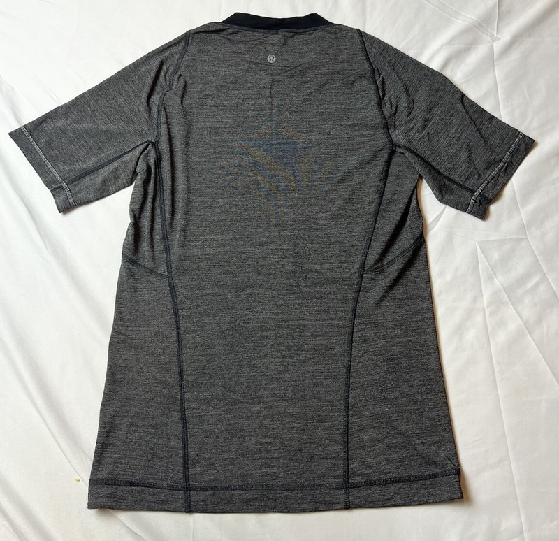 Lululemon Short Sleeve Active Training Compression T Shirt Gray Men's Small gallery