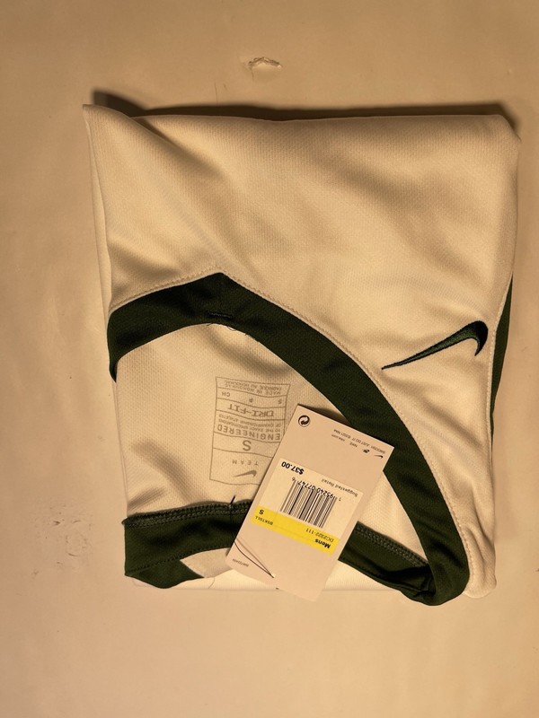 Nike Men’s Dri-Fit Crossover Basketball Jersey White/ Green Sz S New gallery