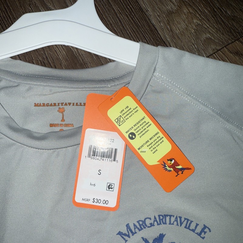 Margaritaville UPF 50 Water Resistant Moisture Wicking Long Sleeve Shirt Gray S gallery
