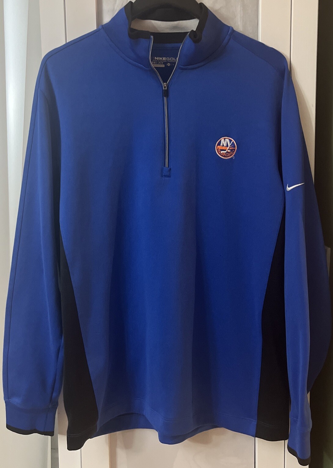 Nike Golf Dri-Fit New York Islanders Men’s Size M Blue 1/4 Zip Pullover Shirt gallery