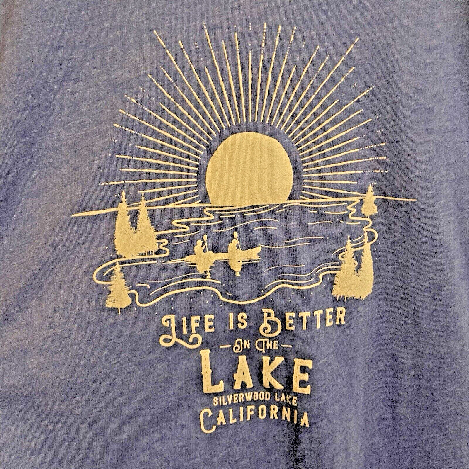 "LIFE IS BETTER ON THE LAKE" T-Shirt Blue Short Sleeve Small New -inv#26 gallery