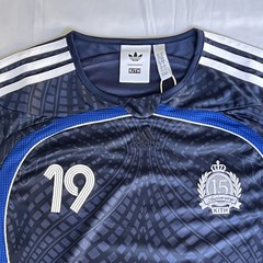 KITH x Messi x Adidas Jersey M Navy On Hand Soccer Football 15th Anniversar 3216