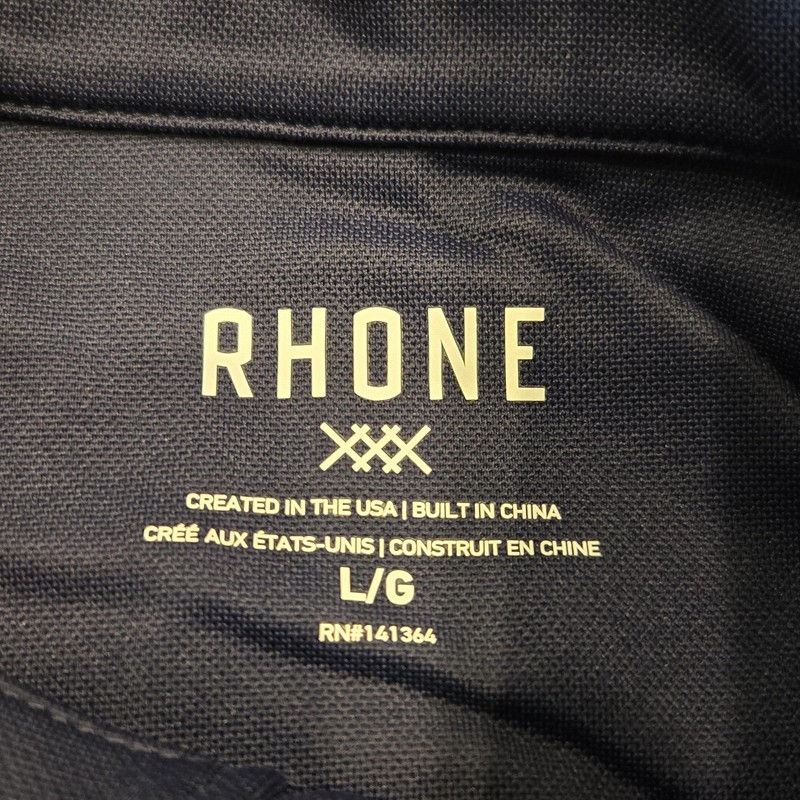 Rhone Pullover Mens Large Blue Quarter Zip Long Sleeve Performance Stretch Top gallery