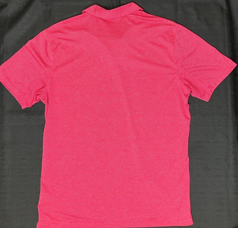 Nike Golf Cooling Mobility Vapor Stripe Polo 890097 666 Sunday Rush Red Sz L gallery