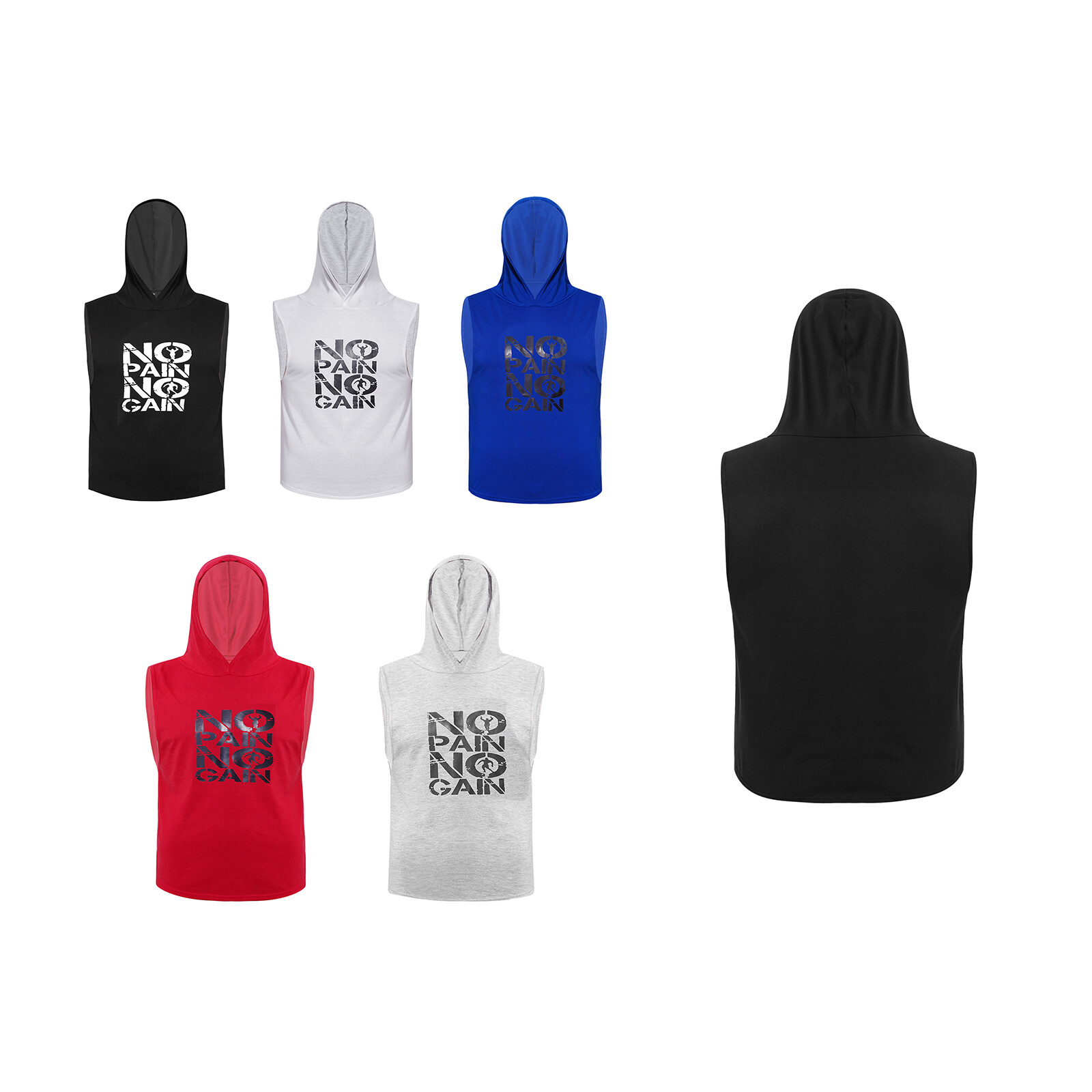 Men's Hooded Tank Tops Bodybuilding Muscle Sleeveless Gym Vest Workout Hoodie gallery