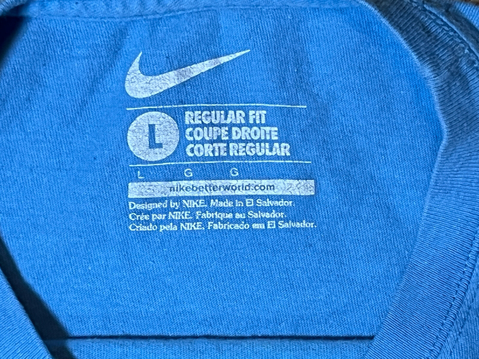 Nike Rip It Every Day Blue Regular Fit T-Shirt Size Large gallery