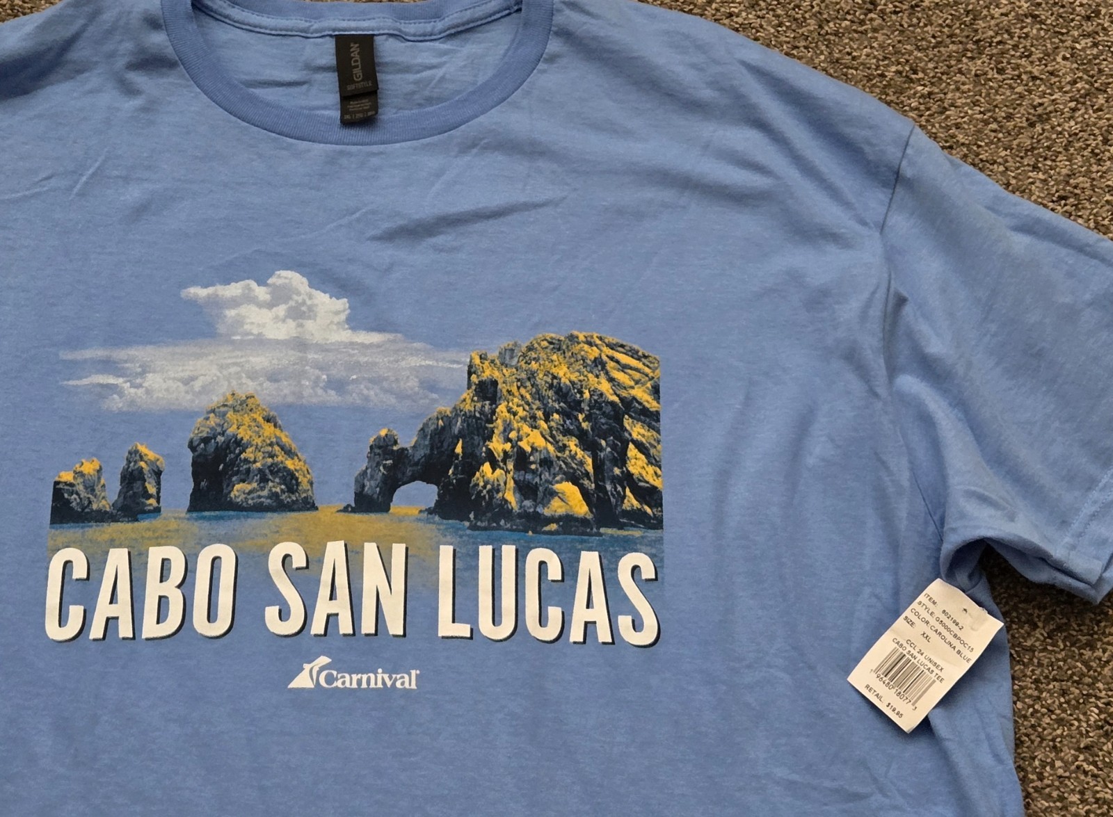 Carnival Cruise line Cabo San Lucas tee shirt NWT mens XXL 2XL blue gallery