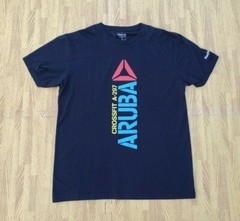 Aruba CrossFit A-297 Reebok Black Shirt ~ Men’s Medium / L ~ Cotton Poly Blend