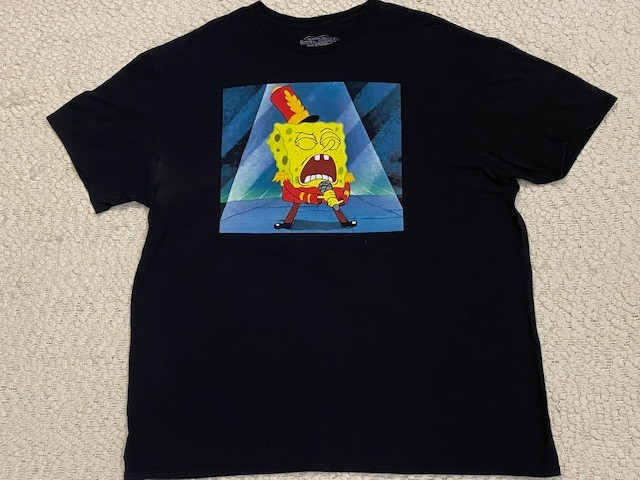 Spongebob Square Pants Licensed Tee T shirt * 2XL * Black * Nickelodeon gallery