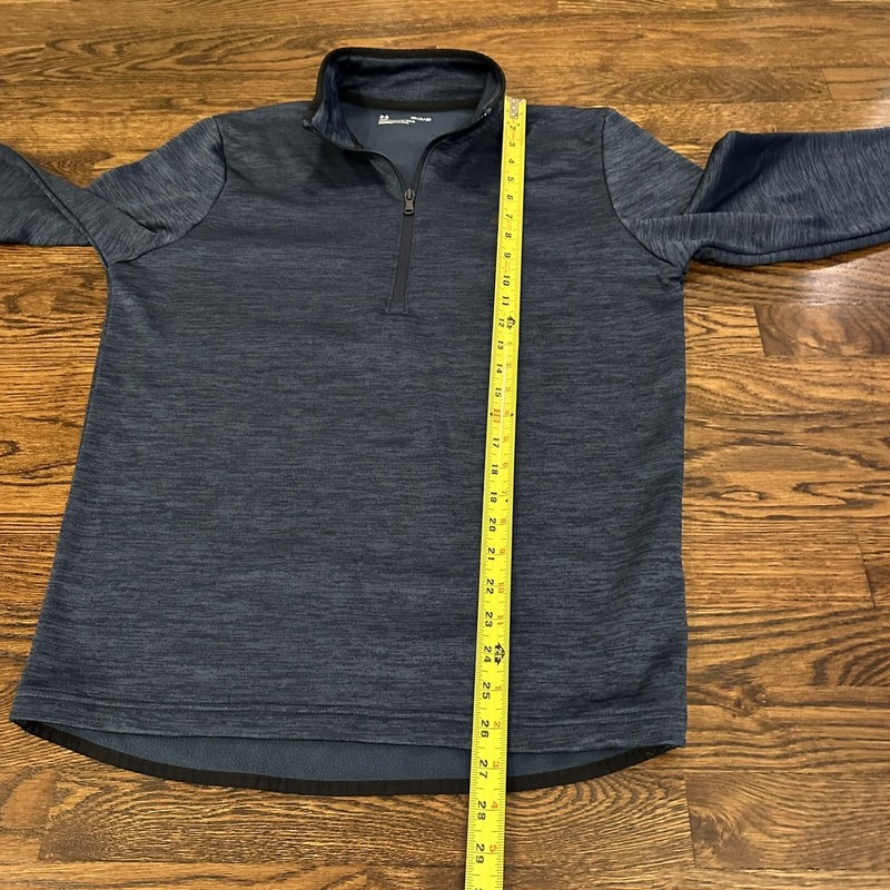 Under Armour 1/4 Zip Pullover Mens SM Blue Space Dye Heathered Fleece Jacket gallery