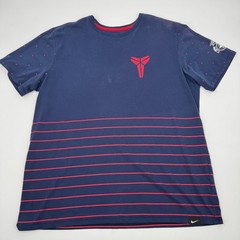 Nike Kobe Bryant T-Shirt Mens XL Blue Red Stripe Sheath Logo Dri-FIT 779213-410