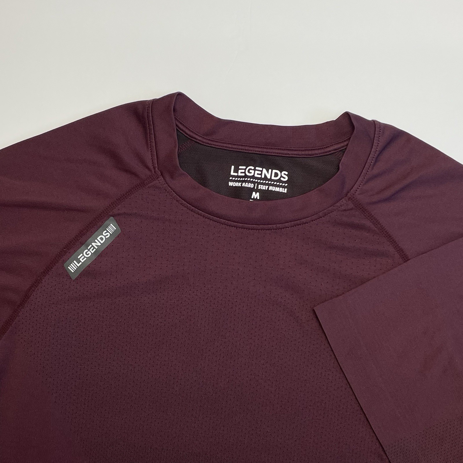 Legends Shirt Men Medium Maroon Red Active Performance Training Gym Short Sleeve gallery