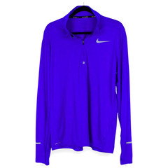 Nike Dri-Fit Running 1/4 Zip Pullover Long Sleeve Shirt Blue Men’s Large