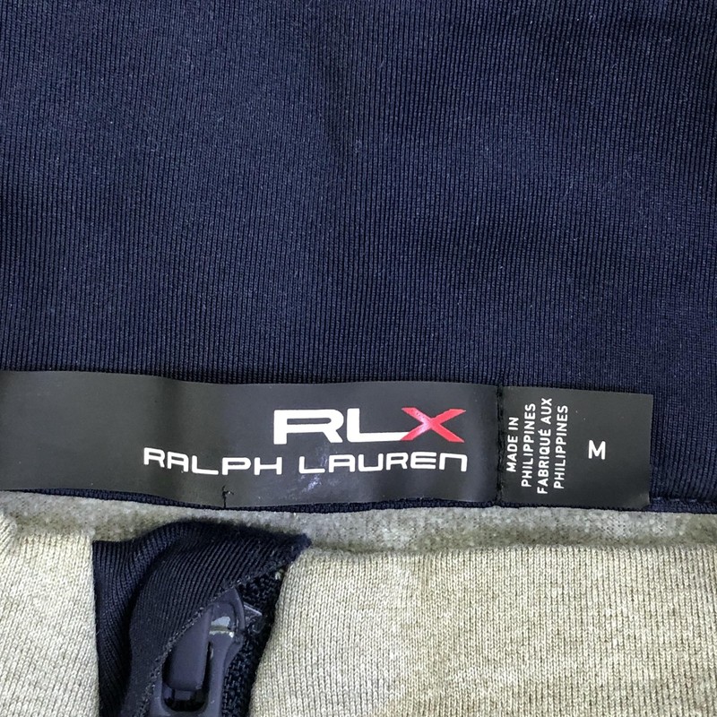 RLX Ralph Lauren Pullover Mens Medium Gray 1/4 Zip Performance Golf Pocket Top gallery