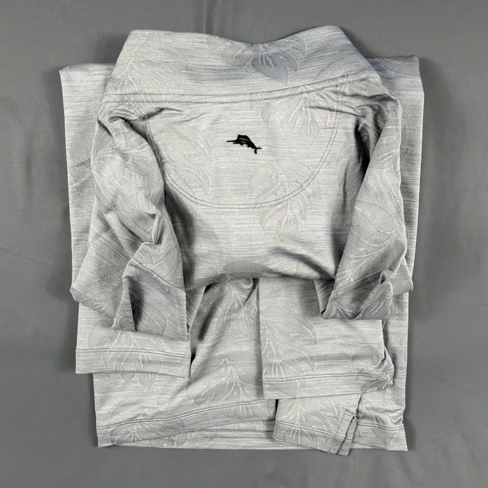 Tommy Bahama Golf Pullover Monstera Fade Print 1/4 Zip 3XLB Gray NWT MSRP $148 gallery