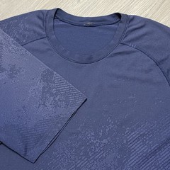 Lululemon Metal Vent Tech SS Shirt XL Blue Camo Athletic Training Running Tee